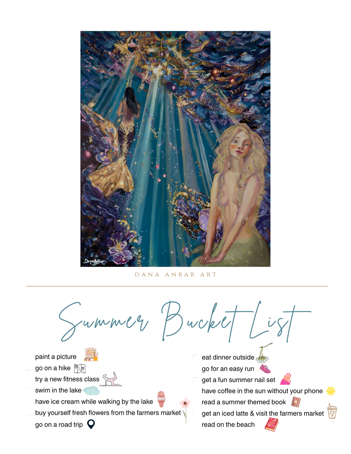 Summer Bucket List - mermaid